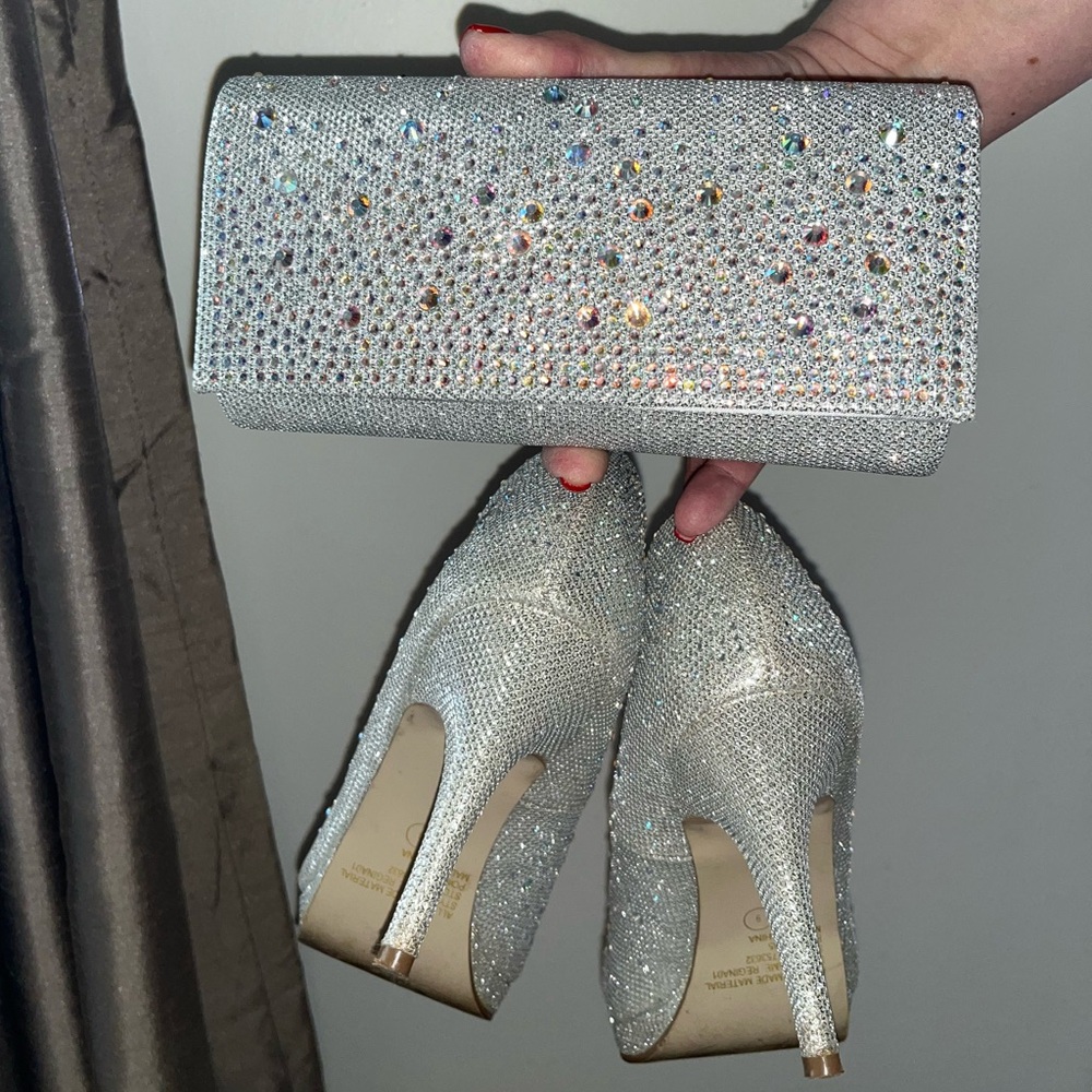 Elegant Silver Women's Heels